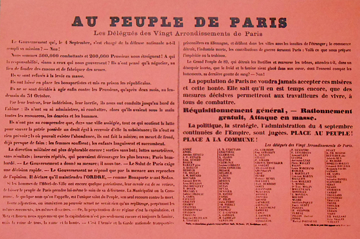 affiche rouge, 1871