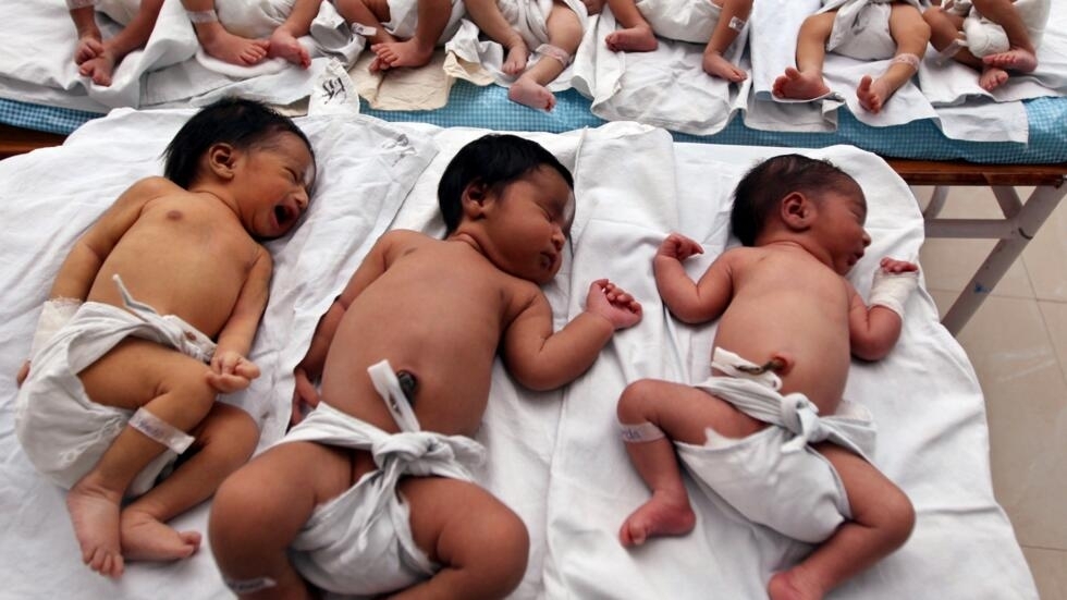 newly born babies rest inside a ward in a hospital in lucknow